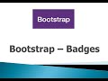 Bootstrap 3 Tutorials - #16 Badges