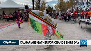 Calgarians gather to commemorate Orange Shirt Day