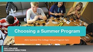 Choosing a Summer Program