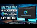 How to Restore Previous Session in Microsoft Edge (Closed Tabs Back)