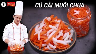 Củ cải muối chua - Cách làm đồ chua ngon giòn và để được lâu ăn bánh mì, cơm tấm | Kỹ Năng Vào Bếp
