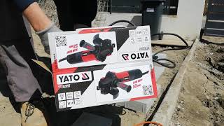 Unboxing and Test Cutting Concrete Steel with Angle Grinder -  Yato YT - 82097 Using Abraboro  Disc