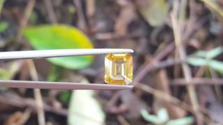 2.85ct Custom Asscher Cut Unheated Cambodian Zircon.