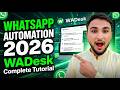 Manage 100 WhatsApp Accounts at Once 🤯 | WADesk Full Tutorial (AI CRM Tool)