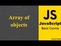Array of objects in JavaScript | JavaScript Tutorials