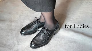 Subtitled | Women's brogue shoes completed | Shoe polish | Handmade leather shoes