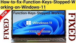 How to Enable Function key on windows 11 | how to disable fn key in windows
