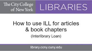 Requesting articles via Inter-Library Loan (ILL)
