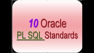 PL/SQL Coding Standards Best Practices