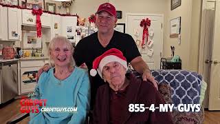 John zago Penny Zago and Joe create a ho ho ho  Merry Christmas TV commercial from The Carpet Guys.