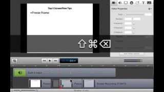 How to create a freeze frame in ScreenFlow