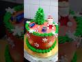 Christmas cake decoration Easy Cake Design Christmas cake #Christmas #short #shorts