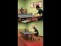 penhold serve return in tabletennis shorts