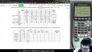 [Math 3003] Jefferson's Method of Apportionment (example 2)