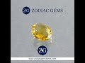 zodiac gems semi precious gemstone citrine 7.36ct.