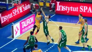 A.J. Walton dwa efektowne wsady - Tauron Basket Liga