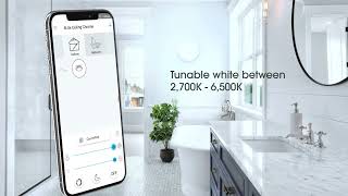 4lite Connected by WiZ LED Wall and Ceiling Light IP54 Chrome WiFiBLE