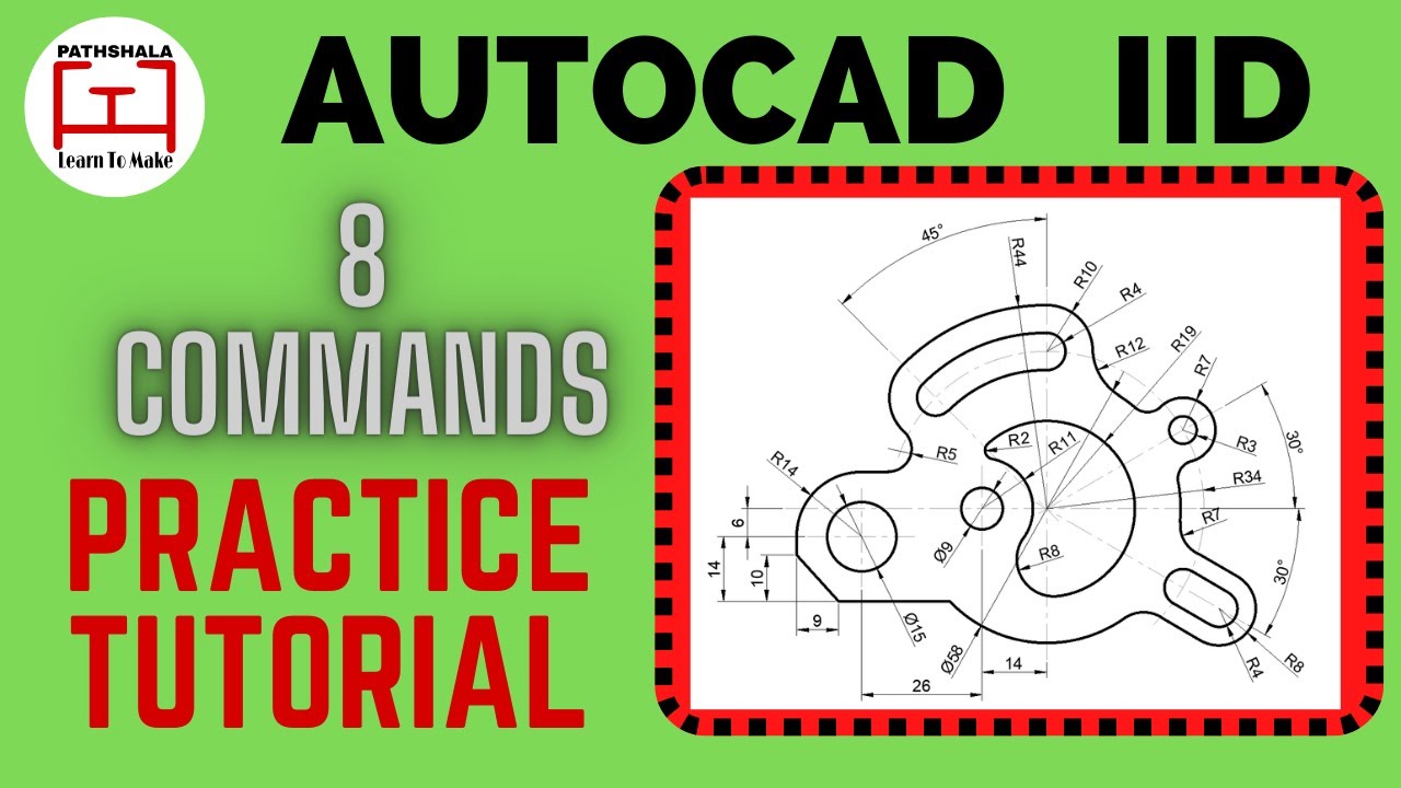 AutoCAD Practice For Beginners||How To Draw In AutoCAD||AutoCAD ...