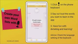 Tutorial Vocabulary Miner: Make Flashcards with microphone (Speech Recognition)