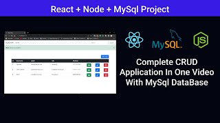 CRUD Application With ReactJs , NodeJs , ExpressJs, MySql DataBase In One Video #mysql #react