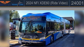 [HD] TransLink 2024 XDE60 /24001/ route R5 (Ride Video)