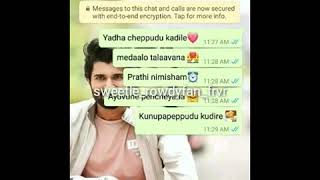 Vachindamma song lyrics in Watsapp chat