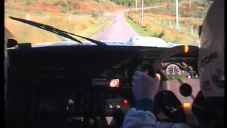 Calum Duffy in-car Killimore Stage Tunnocks Mull Rally 2013