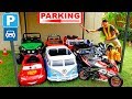 Build Car Toy Garage & Parking Lot in House