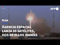 La agencia espacial rusa lanza 55 satélites, dos de ellos iraníes | AFP