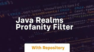 java realms profanity filter