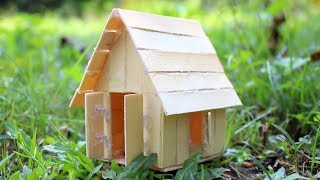 How to make Popsicle stick House