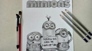 Minions Drawing  {Despicable Me} #shorts 🔥🔥