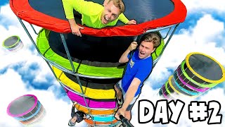 LAST TO LEAVE GIANT TRAMPOLINE TOWER WINS (deleted video)