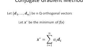 Conjugate Gradient Method