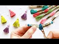 【簡単】刺繍糸で2つのミニタッセルがすぐ作れる！ミニタッセルの作り方 | DIY Mini Tassels