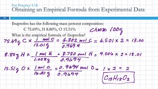 3.10 Determining a Chemical Formula from Experimental Data