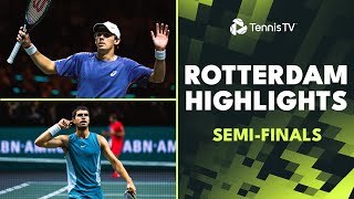 Alcaraz vs Hurkacz Thriller \u0026 De Minaur vs Bellucci 🤝 | Rotterdam 2025 Highlights Semi-Final