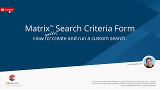 Matrix™ 3PS Search Criteria Form