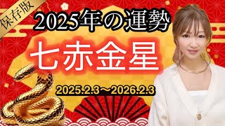 【占い保存版】乙巳2025年七赤金星さん《1年間》の運勢！➕1月の運勢#年間の運勢#七赤金星#九星気学