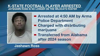 K-State football player arrested, cut from team