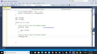 Array - Getting the minimum and maximum element in an array