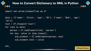 How to Convert Dictionary to XML in Python