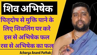 पितृदोष से मुक्ति पाने के लिए शिवलिंग पर करे इस से अभिषेक फलरस से अभिषेक का फल | शिव अभिषेक |