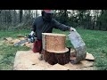 mushroom chainsaw wood carving