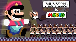 Peppino and Mario Co-Op in Pizza Tower