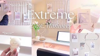 Extreme Desk makeover🎀✨aesthetic setup, new desk, cute decor, Pinterest inspo + SHEIN haul