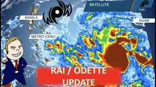 Rai / Odette Continues to Strengthen, Philippine Typhoon Update