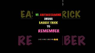 H1 ANTIHISTAMINIC DRUGS EASIEST MNEMONIC, H1 BLOCKER #youtubeshorts #study #pharmacy #shorts #mbbs #