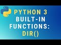 Python 3 dir() built-in function TUTORIAL