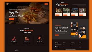 Build A Responsive Restaurant Website Design using HTML CSS \u0026 JavaScript